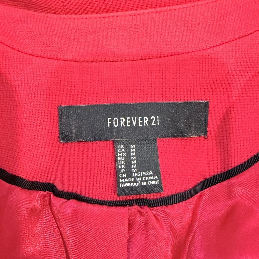 Forever 21 Red Cropped Blazer - Picture 5 of 6